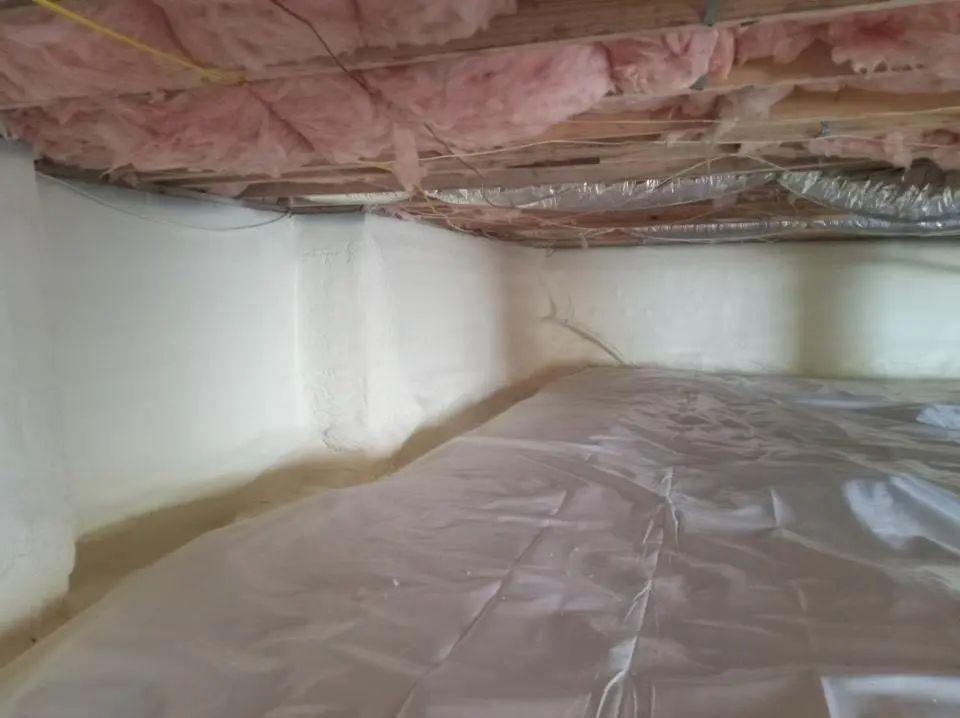 Crawl space encapsulation with closed-cell spray foam for Attic Insulation in East Grand Rapids